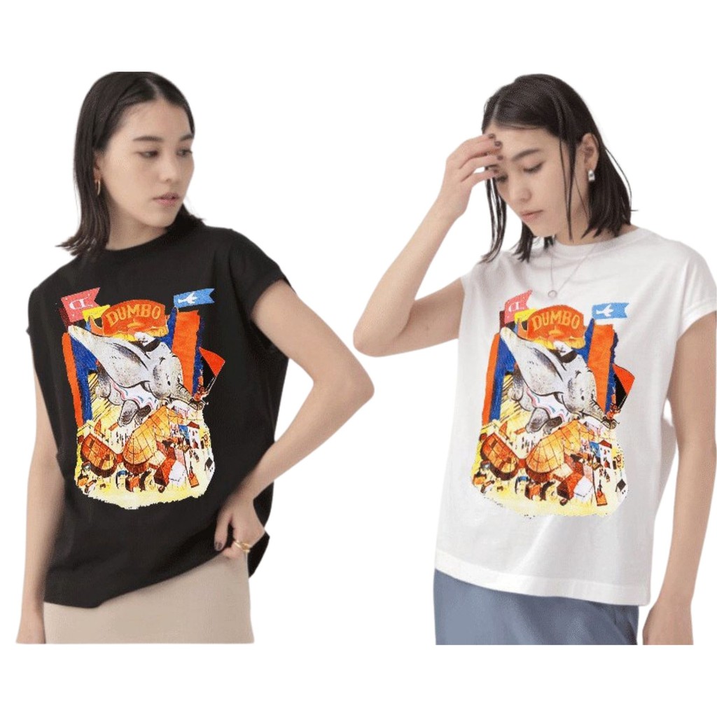 Áo thun nữ trễ vai voi Dumbo mới về xinh xỉu chất cotton 4c cực xinh
