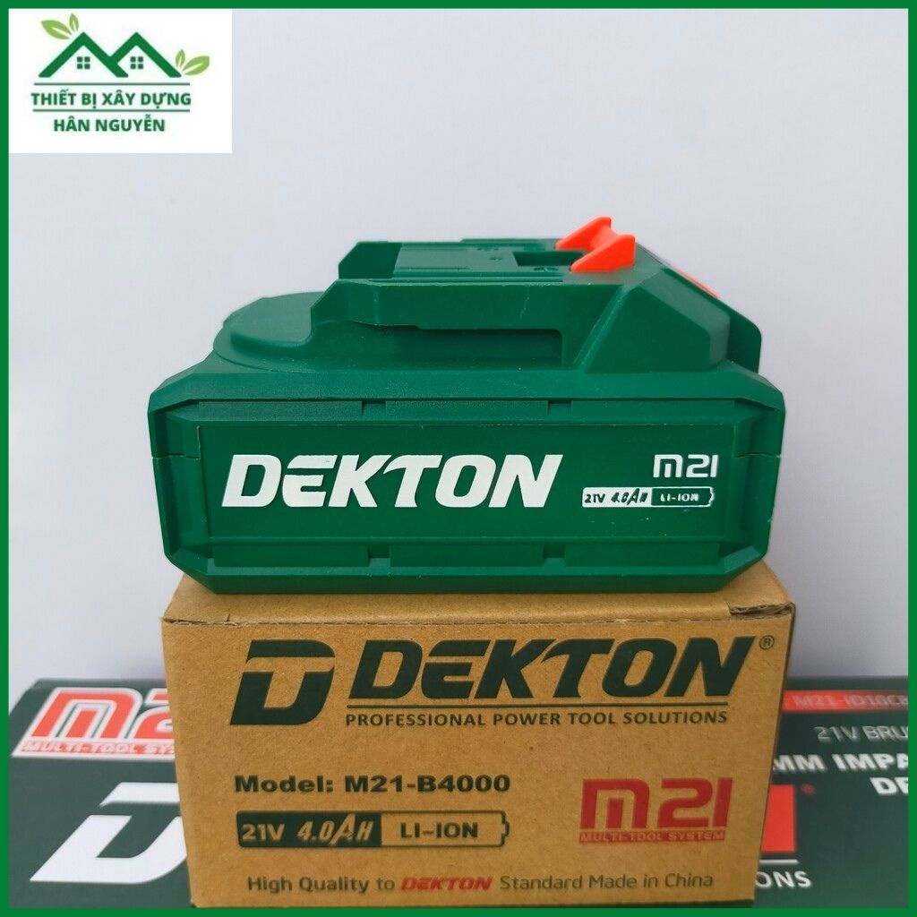 Pin Dekton M21-B4000 21V Li-ion 4.0AH 10cell dùng cho máy khoan,siết bulong,mài pin