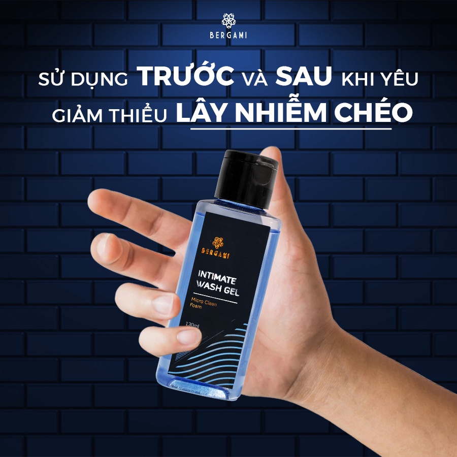 Dung Dịch Vệ Sinh Nam Bergami, Ngăn Vi Khuẩn và Khử Mùi 24H, Hương Nước Hoa Thơm Quyến Rũ 130ml/chai