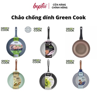 Chảo chống dính đáy từ vân đá Green cook, chảo chống dính bếp từ Green Cook