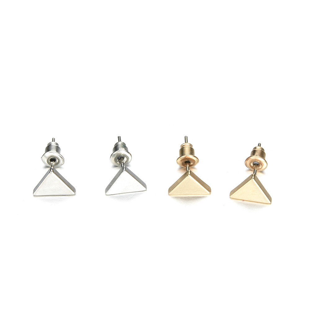 Set 4 Đôi Khuyên Tai Kim Loại Hình Học Thời Trang Cho Nữ