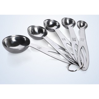 Bộ Thìa Đong Inox 5 Chiếc Đẹp(Đơn vị TSP,ML)