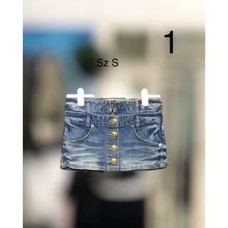 Quần short jean giả váy