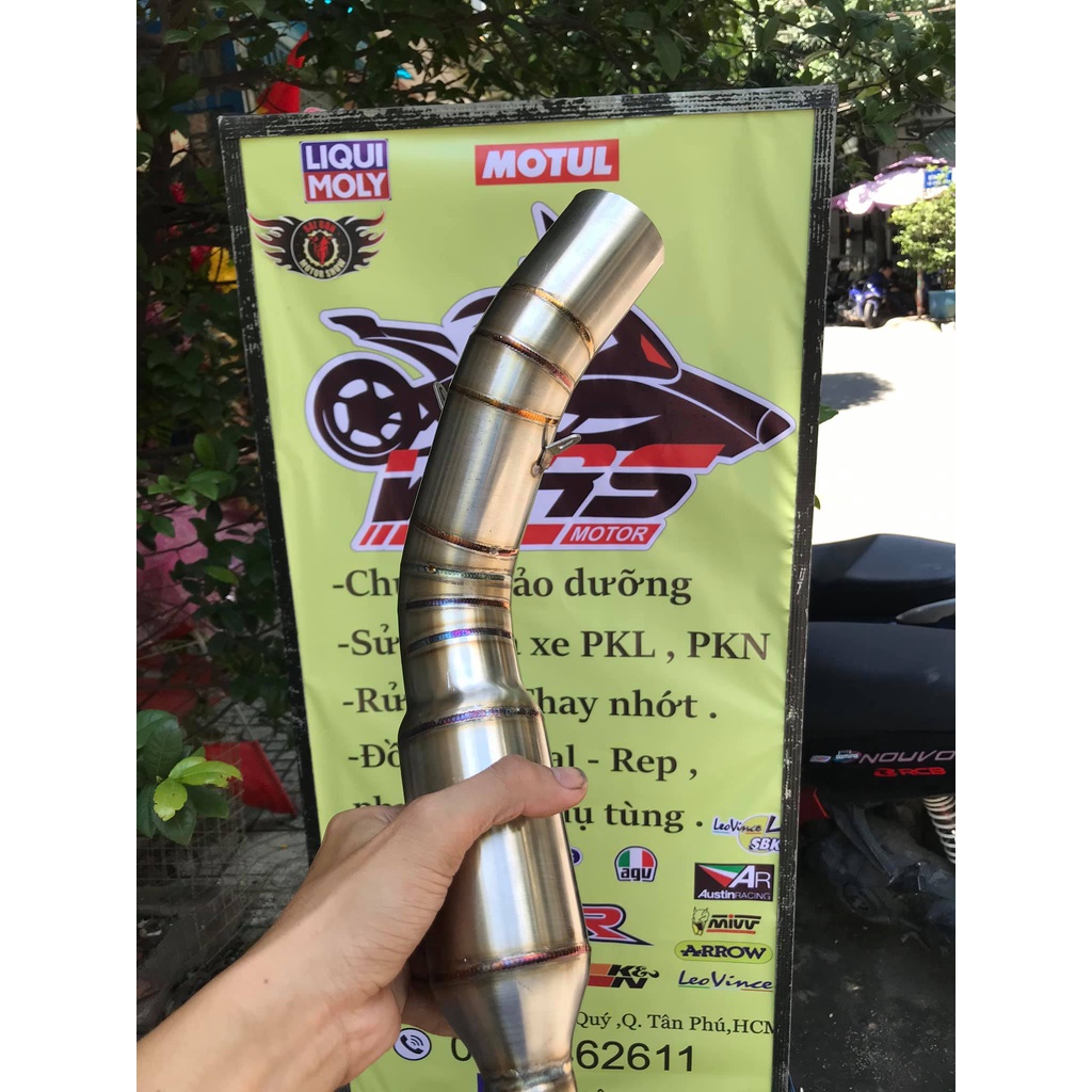 Cổ pô bầu hơi R15 R15V3 , MT15 inox 304