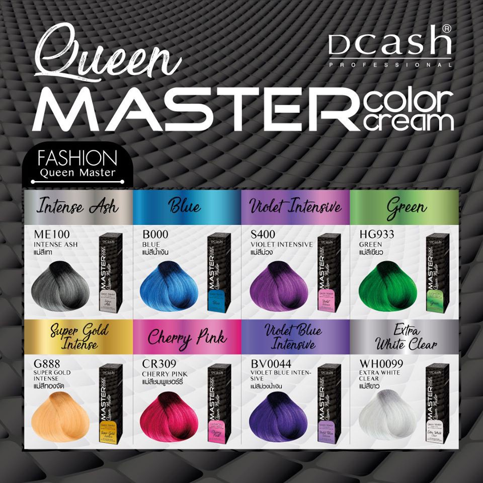 Kem màu nhuộm tóc đậm đặc Dcash Queen Master Color Cream 30ml - Thái Lan