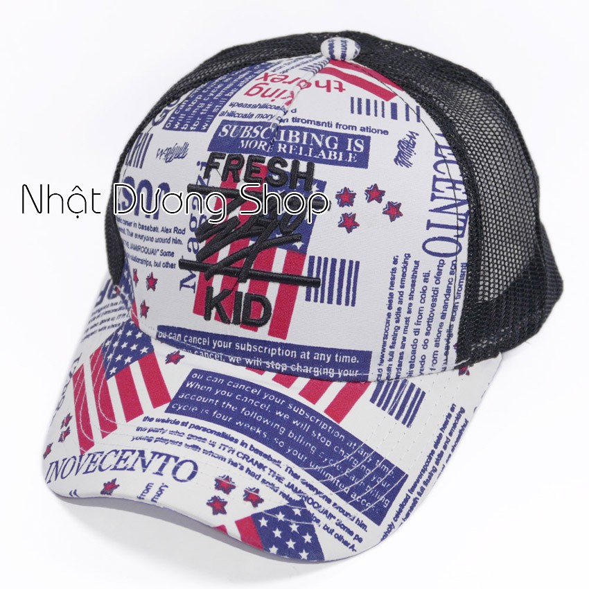 Nón kết lưới Fresh - Lá cờ Chất liệu Cotton kết hợp với vải lưới tạo nên sự độc đáo mới lạ