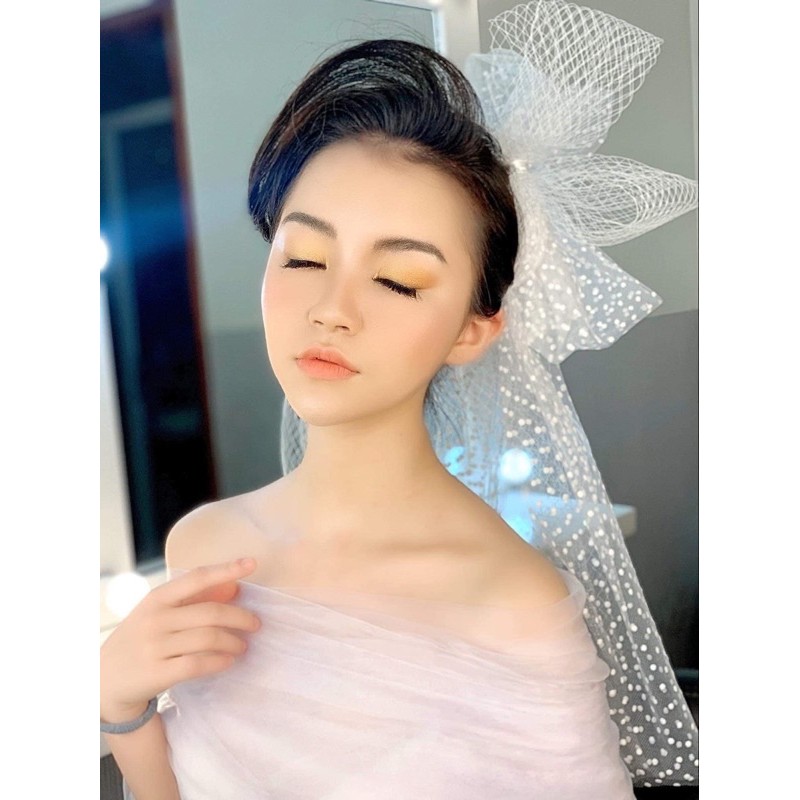 Nơ lưới mix chấm bi chụp mẫu cực xinh