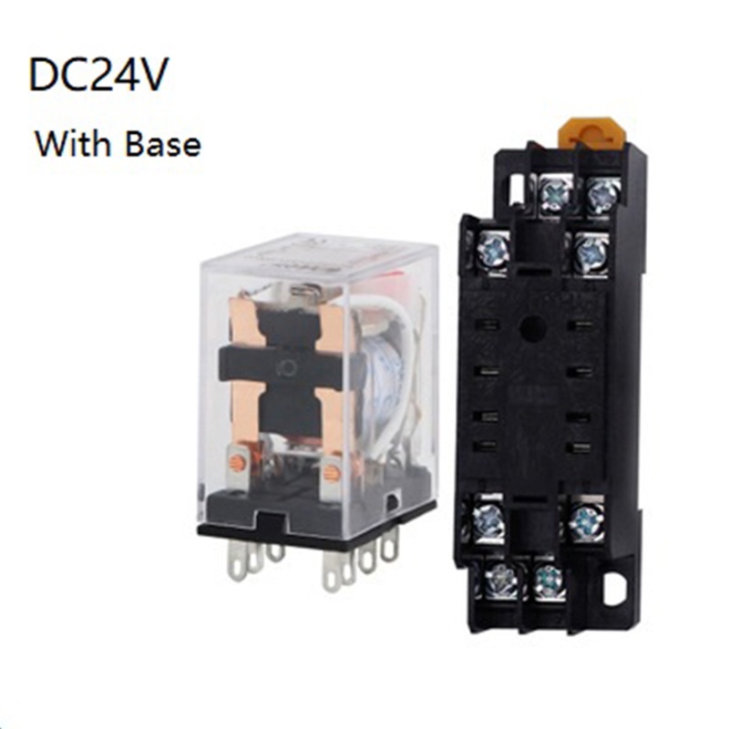 Rơ Le Điện Từ 8 Pin Cho Đế Ổ Cắm Đèn Led Chỉ Báo 2 Open 2 Clos