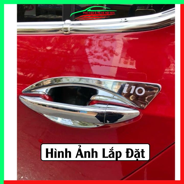 Ốp tay hõm mạ crom Hyundai i10 2014-2021 sáng bóng chống trầy bảo vệ cửa xe ô tô