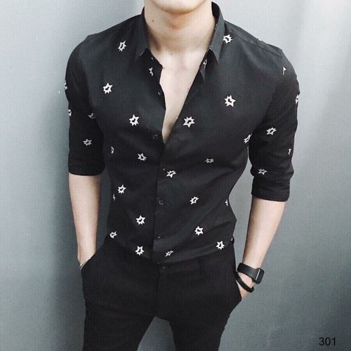 áo sơmi nam chấm bi