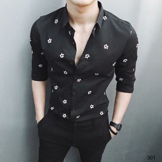 Áo sơmi nam chấm bi