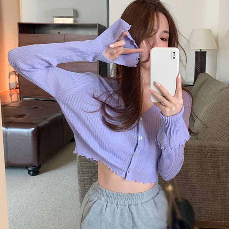 Áo Khoác Cardigan Tay Dài Cổ Chữ V Chống Nắng Thời Trang Cho Nữ | BigBuy360 - bigbuy360.vn