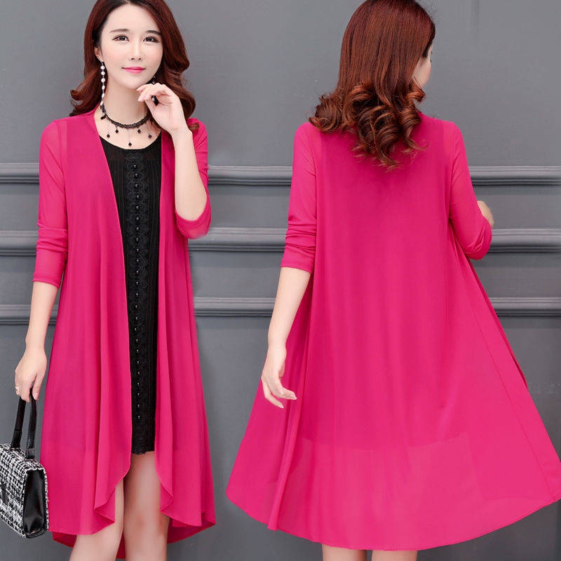 Áo Choàng Đi Biển Tay Dài Phối Lưới Phong Cách Phương Tây Thời Trang Mùa Hè Cá Tính