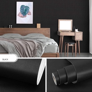 Cuộn 10m giấy dán tường Đen đậm vân mịn có keo sẵn.