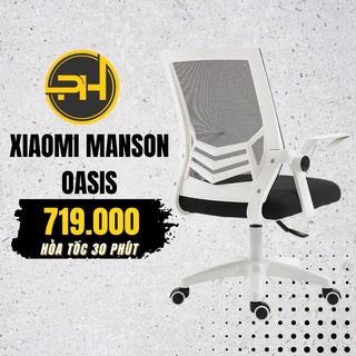 Ghế Công Thái Học Văn Phòng Xiaomi Manson Oasis Màu Trắng Đen Ghế Tay Gập Cao Cấp