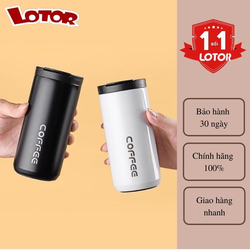 Ly giữ nhiệt coffee 550ml, bình đựng nước giữ nhiệt cute mini cao cấp inox 304 - Lotor L002