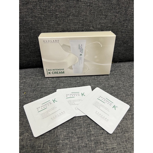 Sample Kem dưỡng giảm đỏ, phục hồi da mỏng yếu, giãn và lộ mạch Usolab Bio Intensive K cream 1.2ml