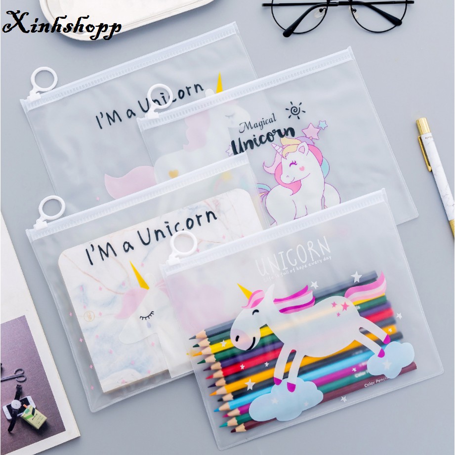 Ví Zip Đựng Bút Unicorn