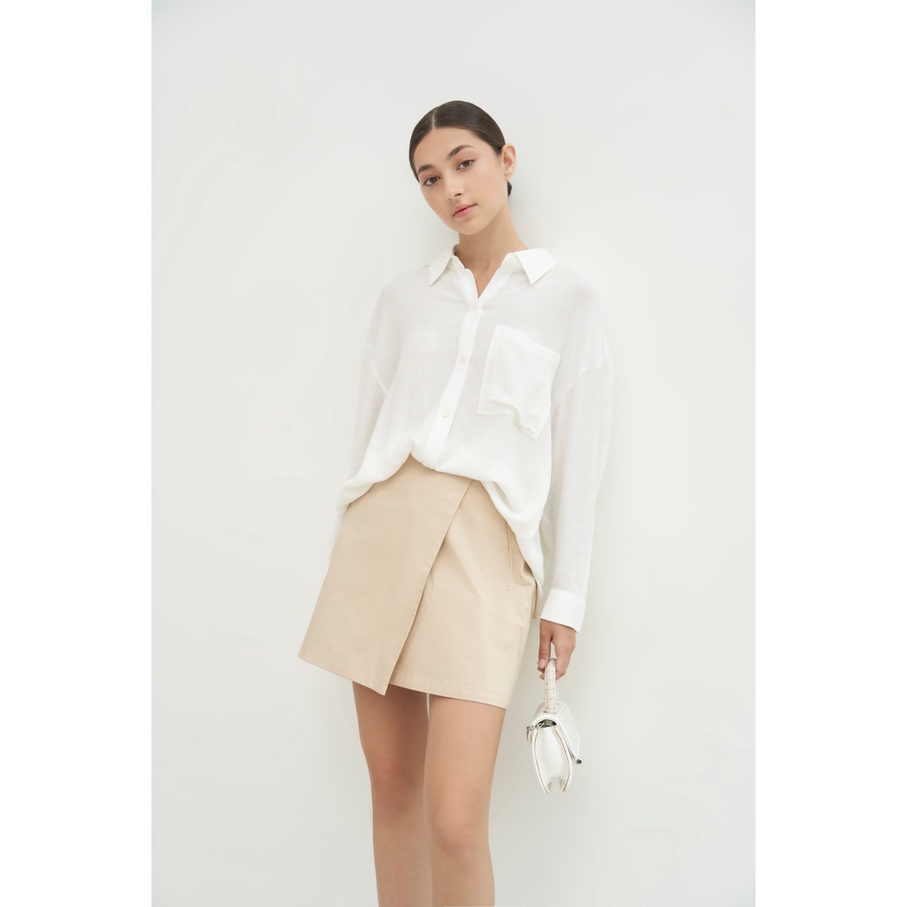 Nosbyn - Chân Váy Ngắn Vạt Đắp - N208-S003