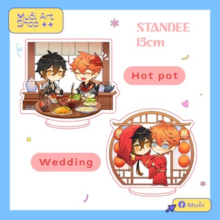 Standee nhân vật Childe x Zhongli Genshin Impact 10cm