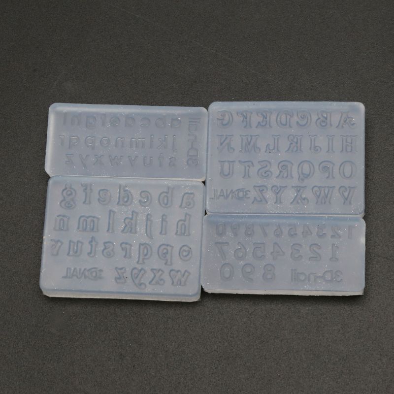 Khuôn silicone hình số và chữ cái tự làm trang sức