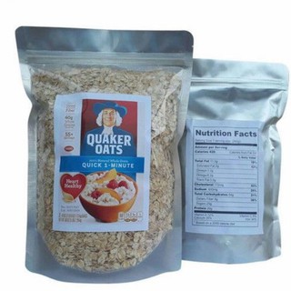 Combo 2kg yến mạch ăn kiêng ăn liền quick 1 minutes quaker oats - nhập khẩu mỹ