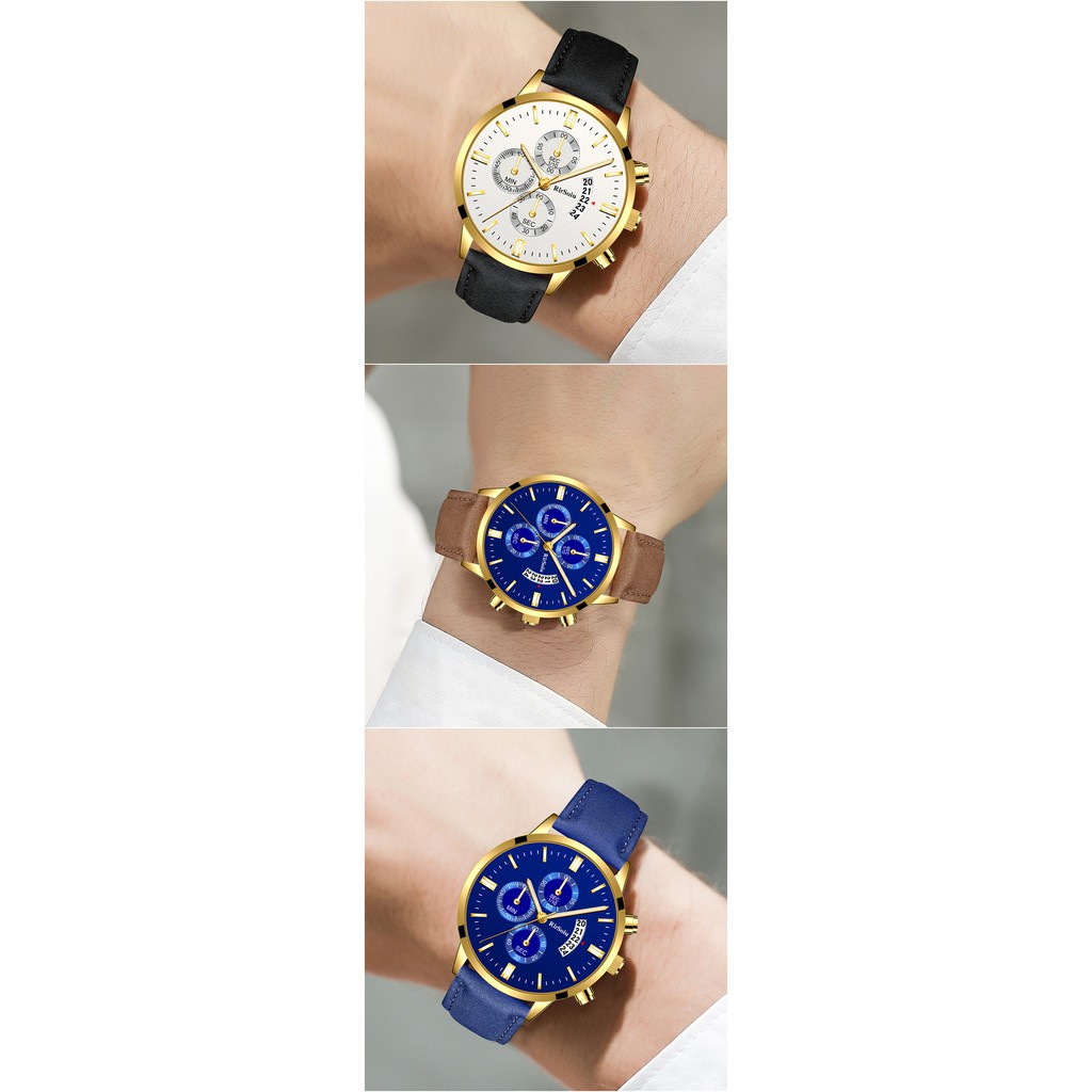  Đồng hồ RirSoiu quartz dây da cao cấp thời trang thanh lịch dành cho nam | BigBuy360 - bigbuy360.vn