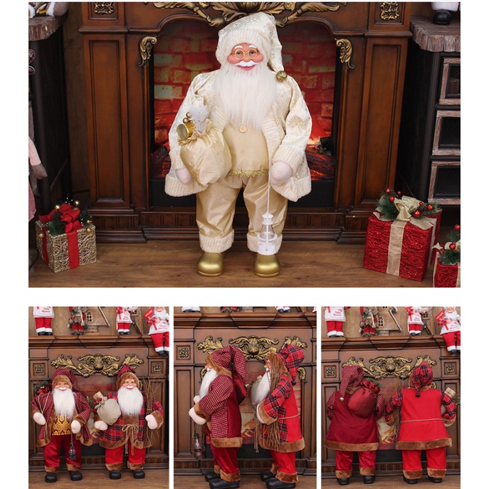 Ông Già Noel Đứng Cao 82cm Trang trí Cây Thông, Trang Trí Noel Giáng Sinh
