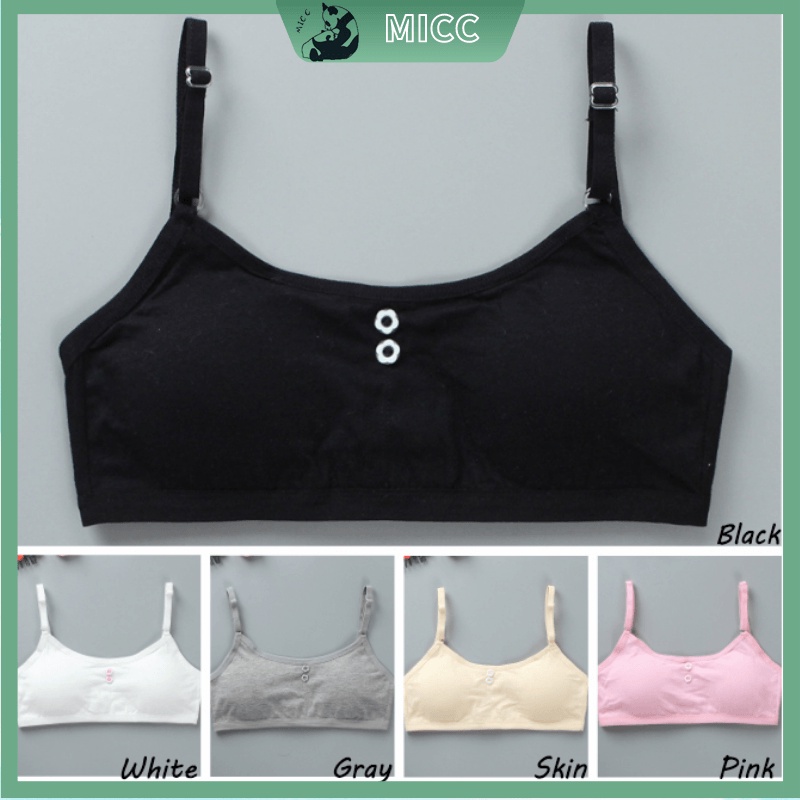 Áo lót vải cotton Mềm Mại Thoải Mái Có Đệm Ngực Tháo Rời Được Dành Cho Tuổi Teen / Bé Gái