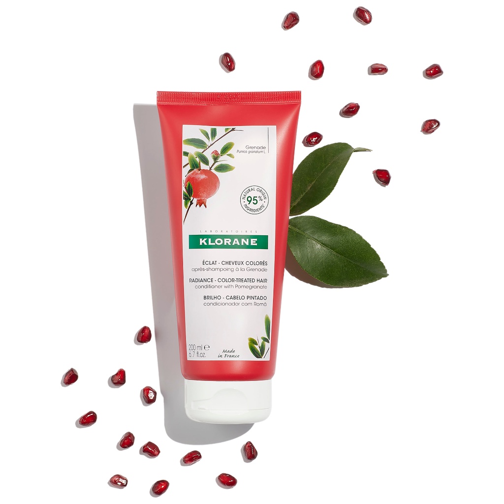 Klorane Conditioner With Pomegranate - Dầu Xả Chiết Xuất Lựu Đỏ Dành Cho Tóc Nhuộm Chống Hư Tổn Phai Màu 200ml