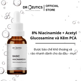 Tinh Chất Niacinamide B3 Basic 8% DrCeutics Cho Da Dầu Mụn 30ml | 100ml (Ceutics)