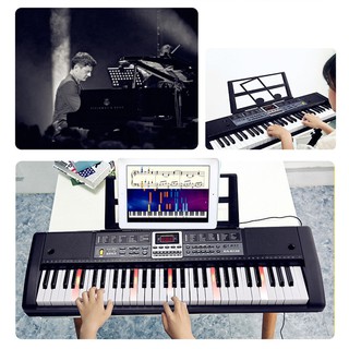 Đàn Piano Electronic Keyboard 61 Phím kèm phụ kiện giá đỡ nhạc, mic, sạc điện cho người mới chơi - Đàn organ - NC49