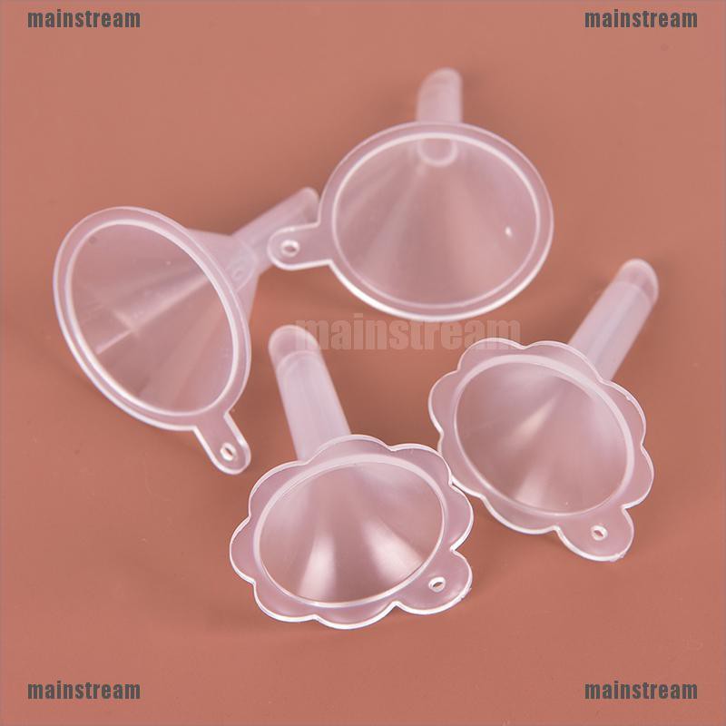 [main] 10PCS Cute Small Plastic For Perfume Diffuser Bottle Mini Liquid Oil Funnels Lab [stream]