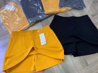 Quần giả váy đen vàng