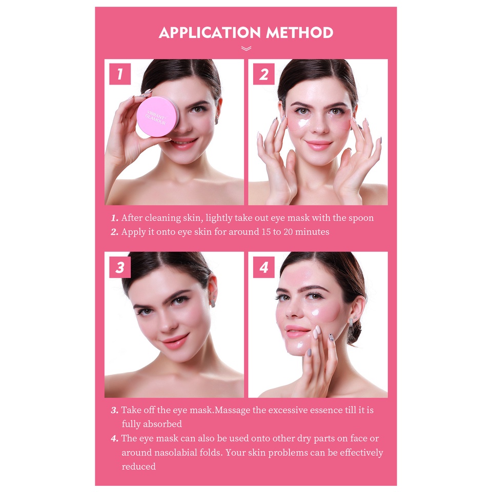 [Hàng mới về] Mặt Nạ Mắt Vibrant Glamor Polypeptide Dưỡng Ẩm Xóa Quầng Thâm Chống Lão Hóa