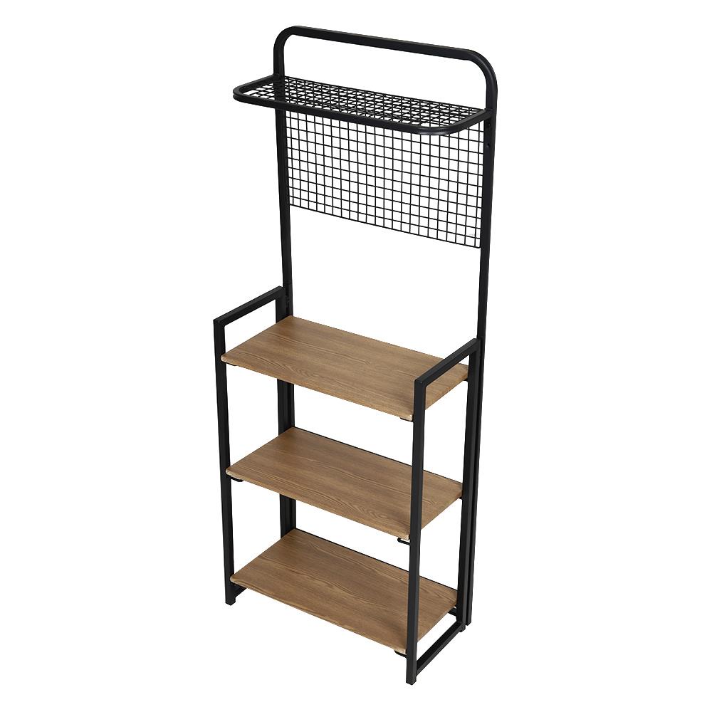 HomeBase FURDINI Bộ kệ để đồ kết cấu thép kết hợp gỗ MDF W60xH150xD30cm màu gỗ sồi đậm