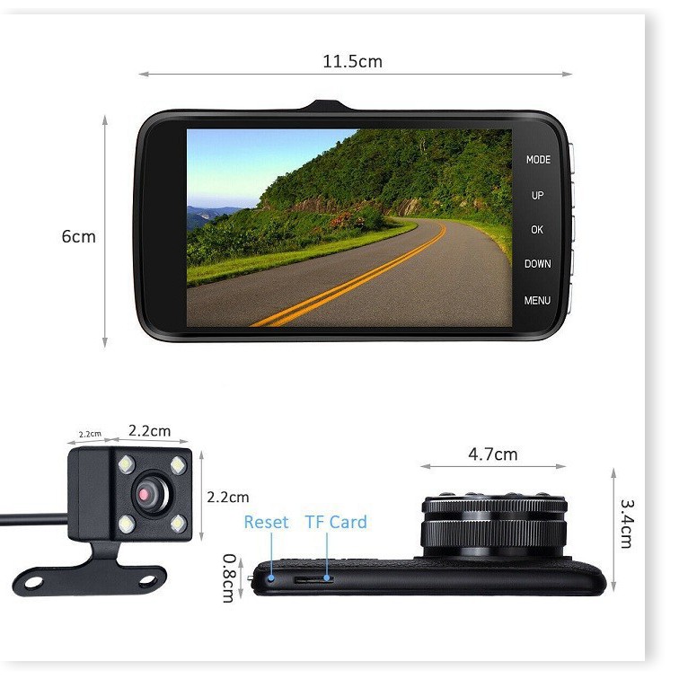 Camera Hành Trình Oto X004 Trước Và Sau Ultra HD 1296P | BigBuy360 - bigbuy360.vn