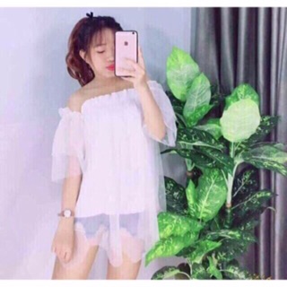 Áo kiểu trễ vai thời trang nữ giá rẻ