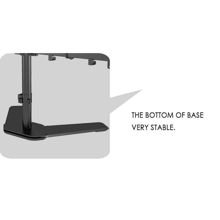 Arm treo 3 màn hình 13-27 inch, giá treo màn hình máy tính M043 2 dưới 1 trên xoay 360 độ