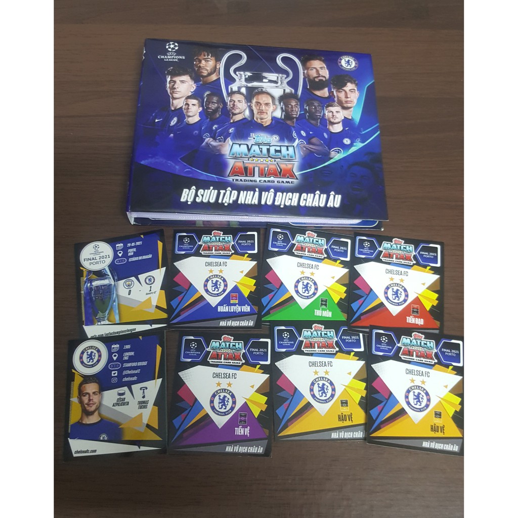 - Album thẻ Nhà Vô Địch Châu Âu Chelsea FC 2021