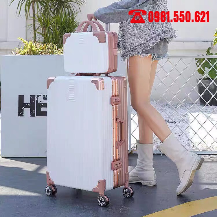 Vali kéo du lịch Khung Nhôm Cao Cấp - Siêu chắc chắn - 3 SIZE  Khóa TSA Chuẩn Mỹ