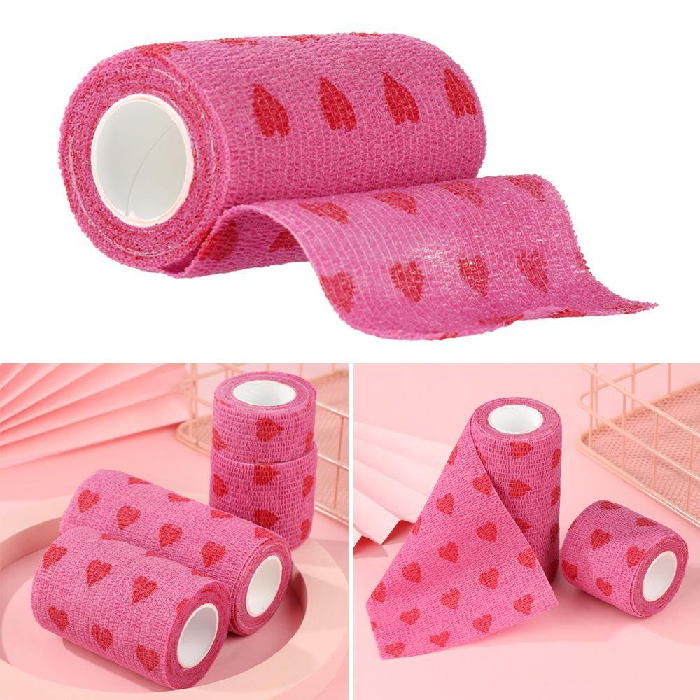 PISTA Băng Quấn Thể Thao Tự Dính In Họa Tiết Trái Tim