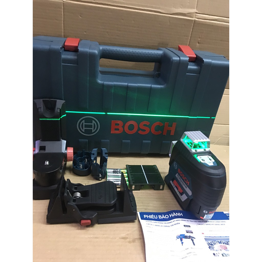 Máy cân mực laser Bosch GLL 3-80 CG (tia xanh)