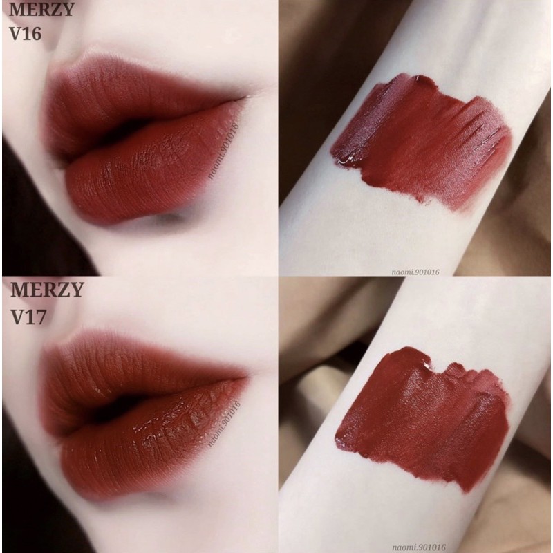 [Màu V13-V18]SON KEM MERZY VELVET TINT SEASON 3 VỎ ĐỎ | BigBuy360 - bigbuy360.vn