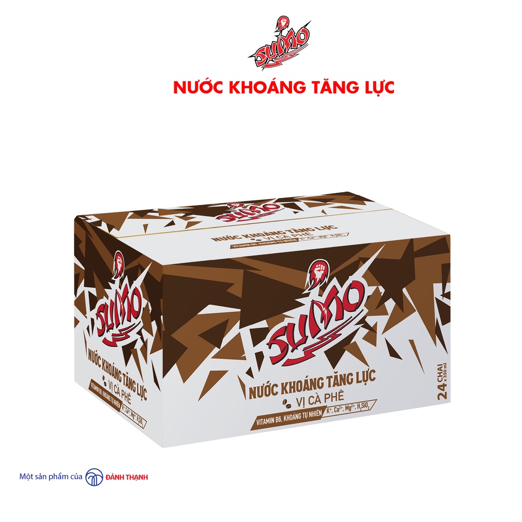 Lốc 6 chai Nước Khoáng Tăng Lực Sumo Cà Phê 350ml