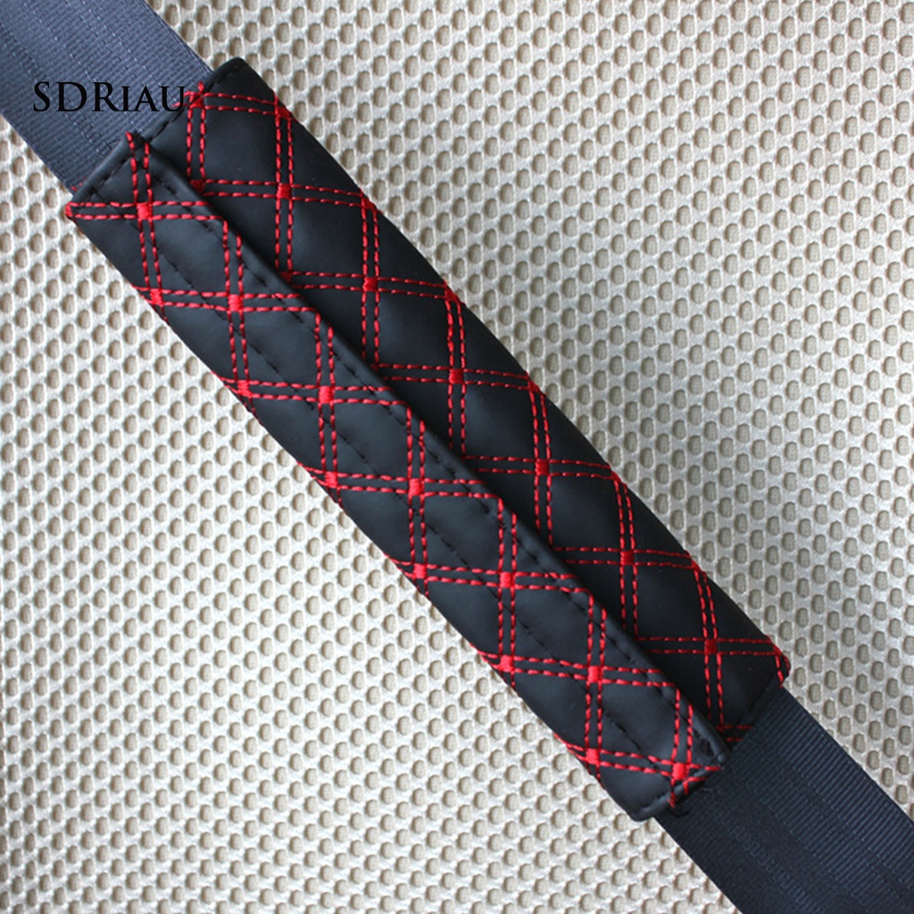 1 Cặp Đệm Bọc Dây Đai An Toàn Bằng Da Giả Mềm Mại Cho Xe Hơi