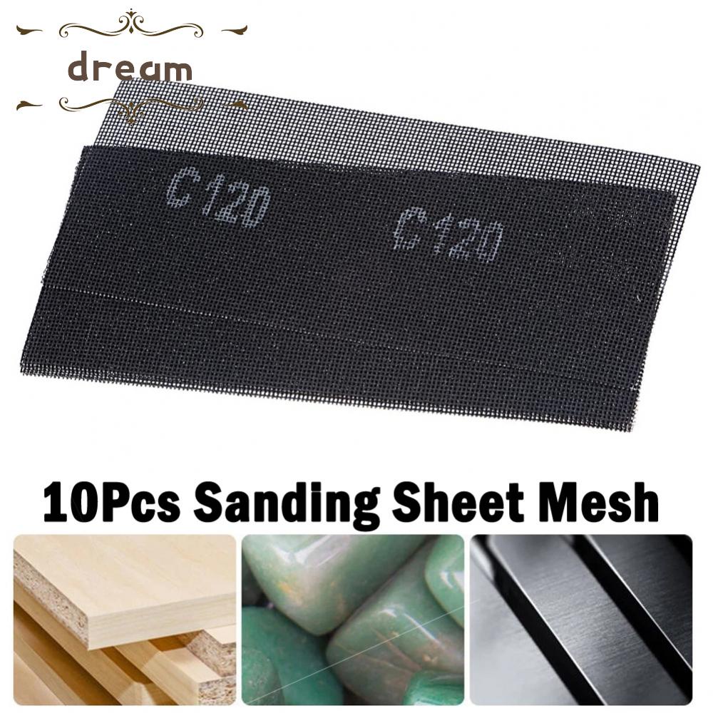 【DREAMLIFE】Sanding Sheet Mesh Abrasive Cloth Emery Stamp Polishing Wet And Dry Use 10 Pcs