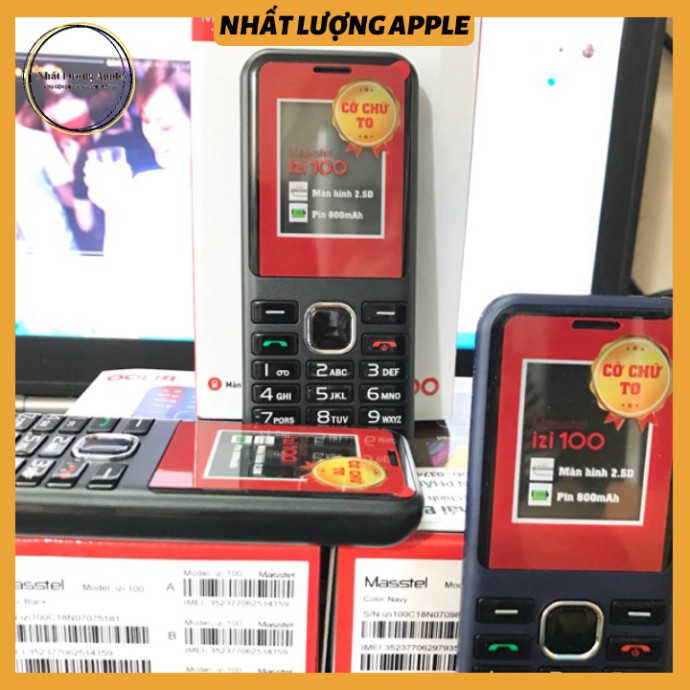 Điện Thoại Masstel lzi 100 Fullbox 2 Sim Loa To Chữ To Bảo Hành Chính Hãng 12 Tháng