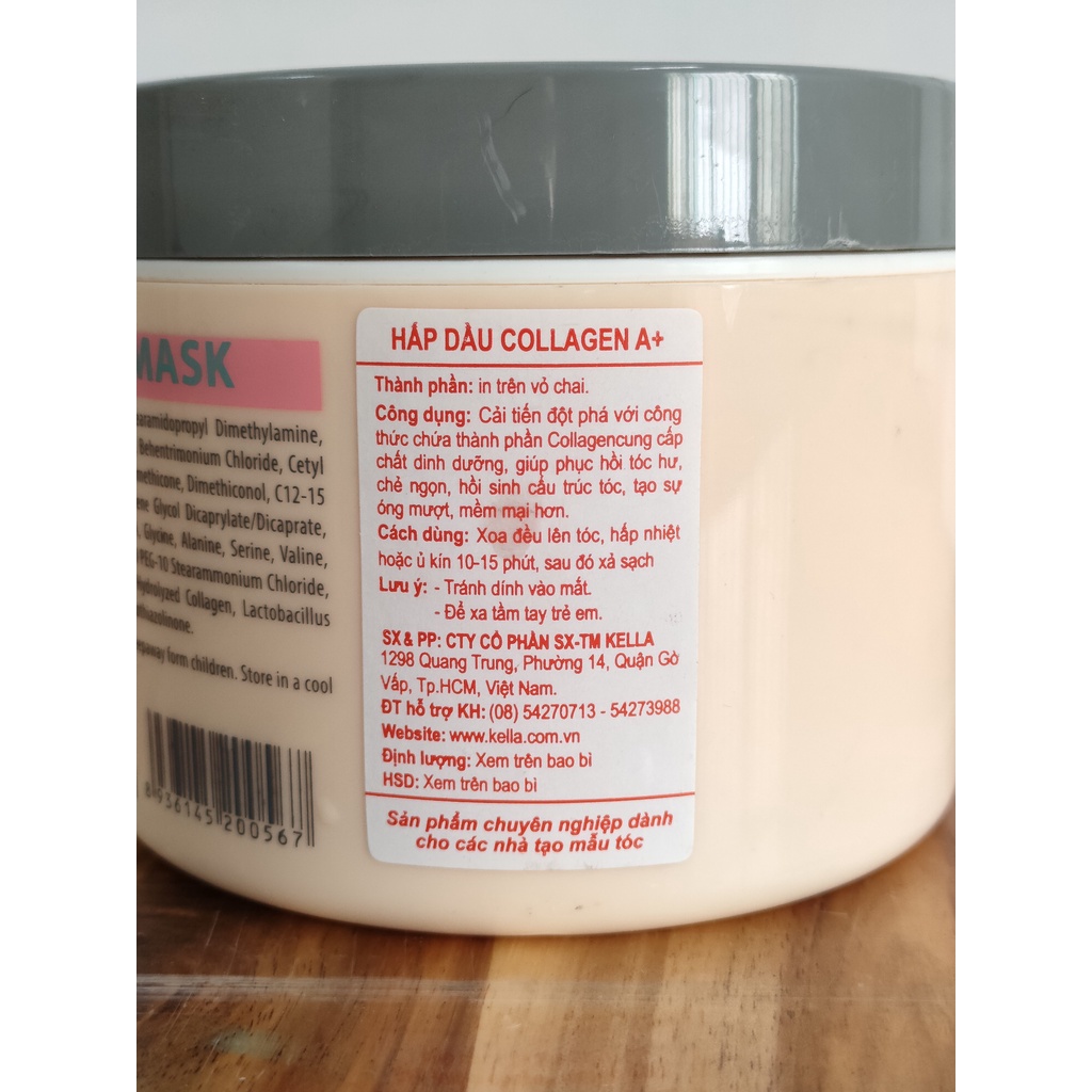 Hấp dầu Kella Collagen A+ 300ml HỒNG