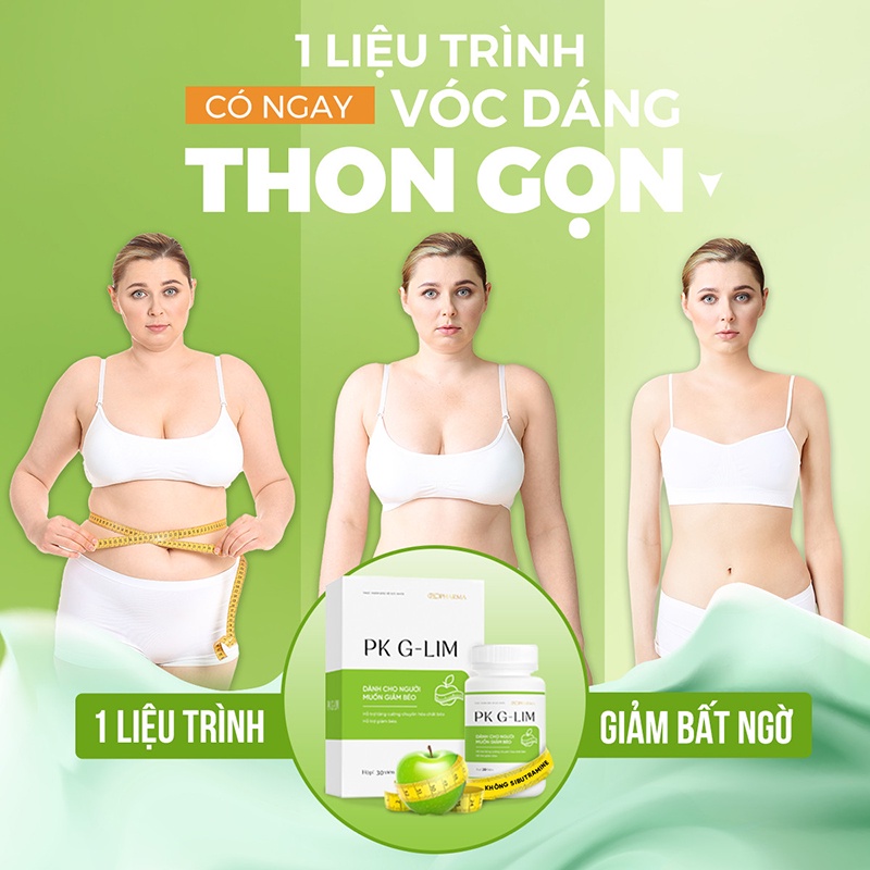 Viên uống hỗ trợ giảm cân PK G-LIM Dr.Lacir 1 hộp 30 viên - thúc đẩy đốt cháy mỡ thừa DR49